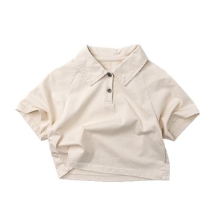 Nouveau style é<span class=keywords><strong>t</strong></span>é 2026 – Polo rayé en coton respirant à manches courtes pour enfants, style coréen et japonais, pour garçons et filles - Product Image 3
