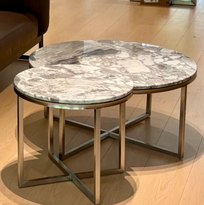 Mesa de comedor redonda de mármol con <span class=keywords><strong>Lazy</strong></span> <span class=keywords><strong>Susan</strong></span> - Product Image 4