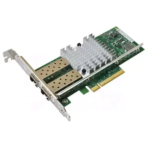 Orijinal 82599ES 10Gigabit 2 bağlantı noktalı SFP + PCIe2.0 X8 yonga seti ağ kartı tel x520-da2