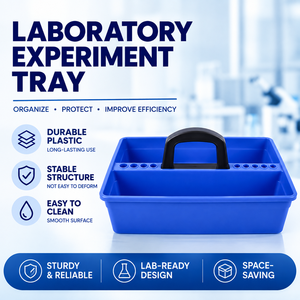 Cesta de Transporte de Plástico para Laboratorio con Asa, Cesta de Almacenamiento para Tubos de Ensayo, para Transporte de Muestras de Laboratorio - Product Image 1