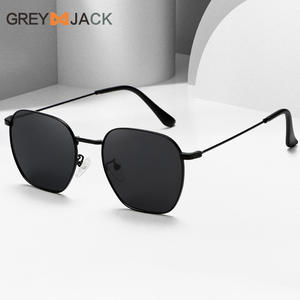 Lunettes de soleil unisexes en métal, monture noire, verres TAC, protection UV400, type 3, pour la conduite et les activités de plein air - Product Image 2