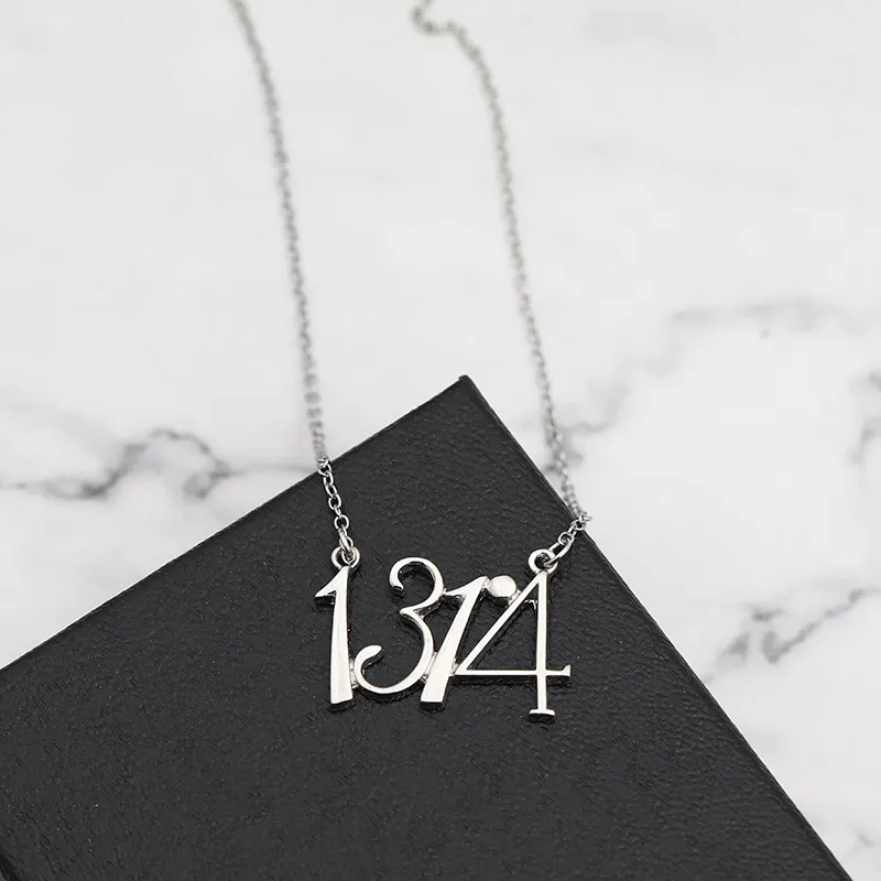 Valentine's Day Gift 1314 Number Pendant Necklace Silver Plated Jewelry Customized Accessories 1314 Means Love You Forever