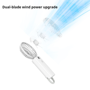 Nouveau ventilateur portable pliable en forme de parapluie, mini ventilateur avec logo personnalisé, compact, puissant, rechargeable, ventilateur à main KC ROHS - Product Image 4