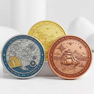 Moneda de desafío de fábrica y monedas de <span class=keywords><strong>barco</strong></span> de <span class=keywords><strong>vapor</strong></span> de esmalte dorado Fabricante de metal - Product Image 3