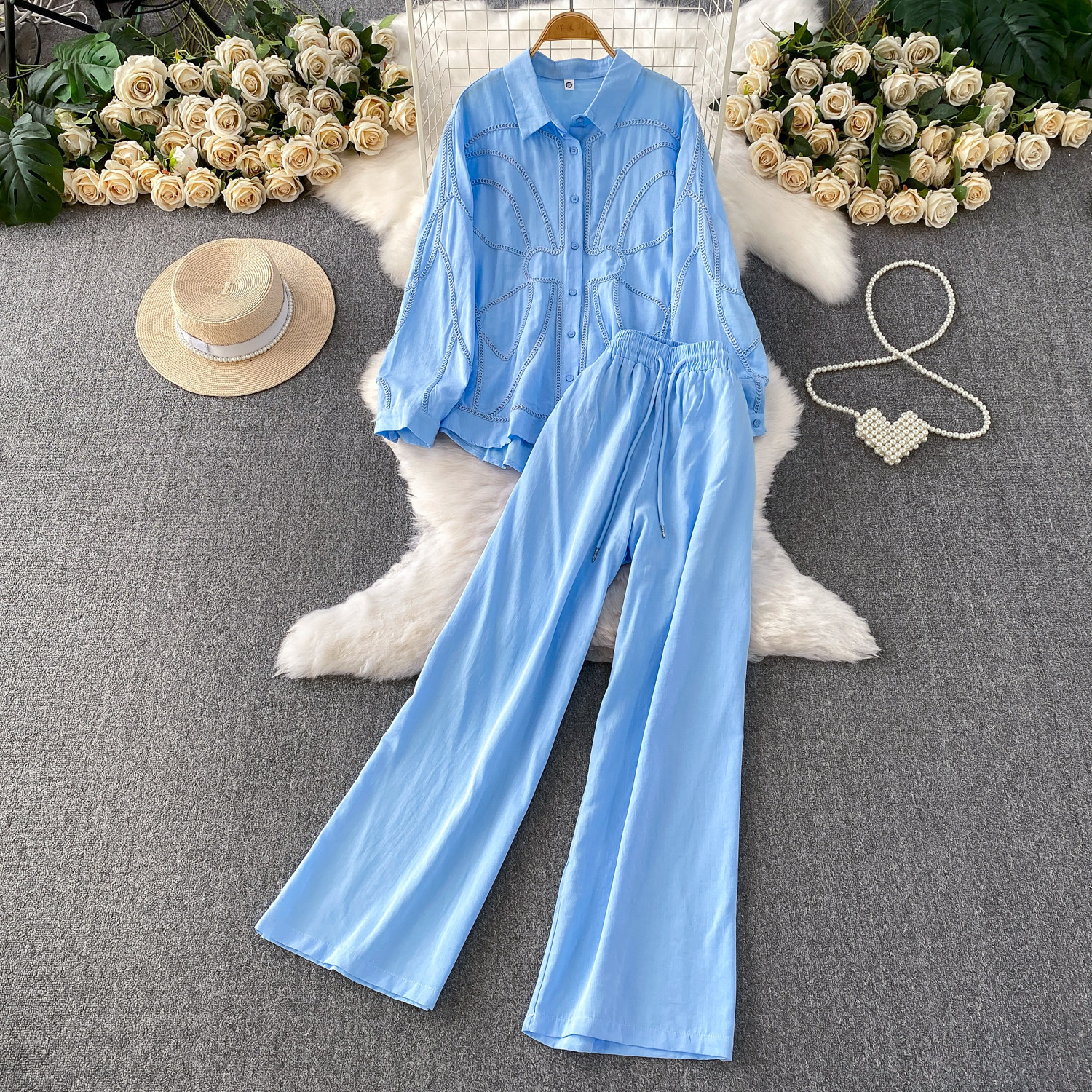 Ensemble deux pièces bleu clair