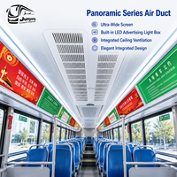 Nouveau système de ventilation tout-en-un pour bus urbains avec boîte à lumière LED intégrée, flux d'air moderne et plafond épuré pour rénovation