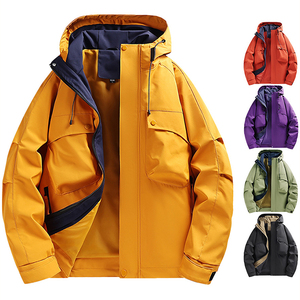 Chaqueta Bomber Impermeable y <span class=keywords><strong>Cortavientos</strong></span> con Capucha, Holgada, para Trabajo en Grupo, Personalizable, Funcional, para Hombre y Mujer - Product Image 1