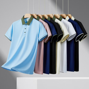 Premium Quality Custom Logo Collar Shirt Golf T Shirt Work Tshirts Plain Drying Fit Men's