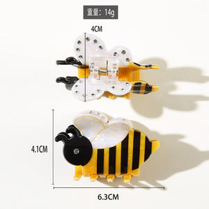 Nuevas Pinzas para el Cabello con Diseño de Abeja, de Acetato, Estilo Europeo y Americano, Personalizadas y Creativas, para Mujeres - Product Image 3