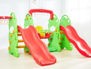 Hot bán Dễ dàng cài đặt trong nhà đôi Toddler nhựa <span class=keywords><strong>Slide</strong></span> đu đa-màu sắc trẻ em của thiết bị sân chơi - Product Image 2
