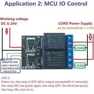 双稳态多功能继电器 N1-4CH 12V 自锁触发器 PN 板，适用于 Raspberry <span class=keywords><strong>Pi</strong></span> ESP32 8266 - Product Image 3