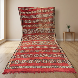 Alfombra Tribal Hecha a Mano, Kilim Marroquí, Alfombras de Lana Bereber, Venta al por Mayor, Anudadas a Mano, Patrón Geométrico, Pelo Corto, Grosor Medio, para el Hogar - Product Image 4