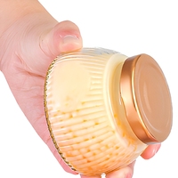 Pot de conservation alimentaire en verre à rayures verticales, avec logo personnalisé imprimé, 75ml, 100ml, 150ml, 200ml, 280ml, grand format, avec couvercle métallique à vis, pour le camping