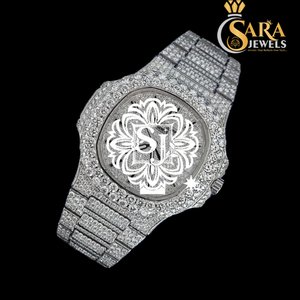 Alta demanda de acero inoxidable Ice Blue String Lab Grown Diamond Dial Full Iced Out Relojes disponibles a un precio asequible - Product Image 2