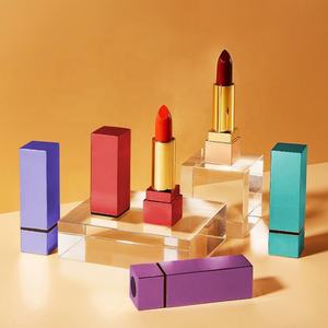 Wholesale Aluminum Lipstick Empty <b>Container</b> Golden square Empty Custom Lipstick Tube <b>Container</b> Luxury - Product Image 1
