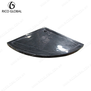 Plato de Ducha de Piedra Artificial de Diseño Moderno, Corte Personalizado, Resina Acrílica Impermeable, Marca OEM, Origen Malasia, para Baño y Hotel - Product Image 6
