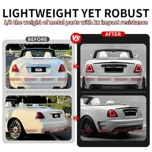 Nouvel arrivage : Kit de spoiler arrière en fibre de carbone sèche pour Rolls Royce Wraith, style MSY, aileron arrière type bec de canard, accessoires pour véhicules - Product Image 2