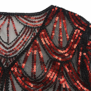 Coprispalle Stile Flapper Anni '20 Vintage Retrò con Perline e Paillettes, Mantella Corta da Sera per Feste, Bolero da Sposa - Product Image 5