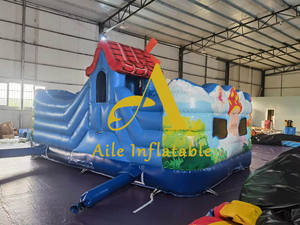 Thème de licorne gonflable videur Combo arrière-cour gonflable <span class=keywords><strong>fleur</strong></span> jardin gonflable château plein d'entrain enfant en bas âge moonwalk fête enfants jeu - Product Image 5