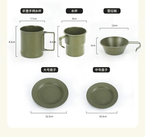 Batterie de cuisine de camping, <span class=keywords><strong>kit</strong></span> compact en acier inoxydable 304 pour casseroles et poêles de plein air pour la randonnée, le pique-nique et le camping. - Product Image 4