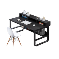 Prix d'usine en gros, bureau d'ordinateur noir en PC, ensembles de meubles de bureau, tables d'ordinateur minimalistes pour la maison