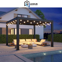 Persianas Motorizadas de Aluminio para Pérgola, Ecológicas, para Balcón, Jardín, Pabellón, Color Personalizable, Control Remoto, Recubrimiento en Polvo