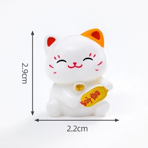 Figuras de Gato de la Suerte en Resina Personalizadas al por Mayor, Miniaturas de Animales para Fiestas Infantiles, Decoración para Colgar en el Coche, Jardín o Tablero - Product Image 6
