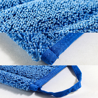 Vente en gros de serpillères en microfibre torsadées trapézoïdales réutilisables personnalisées, lavables, séchage rapide, serpillère plate, chiffon de nettoyage pour le sol