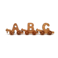 Train de lettres en bois, jouets en bois pour enfants, cadeaux d'anniversaire pour enfants