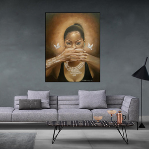 <span class=keywords><strong>Peinture</strong></span> à l'huile sur toile murale africaine 1 pièce, affiche personnalisée - Product Image 3