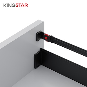 Kingstar Kim Loại Mỏng Hộp Ngăn Kéo Mềm Đóng Cửa 3D Điều Chỉnh Tường Duy Nhất Bảng Điều Khiển Bên Hệ Thống Ngăn Kéo Cho Nhà Bếp - Product Image 1