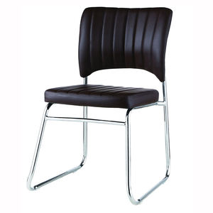 नवीनतम डिजाइन वाणिज्यिक फर्नीचर काले चमड़े की नरम पीठ के बिना आर्मरेस्ट कार्यालय की कुर्सी के - Product Image 2