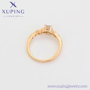 X000712000 Xupingジュエリー絶妙なダイヤモンド18Kゴールドカラージュエリーリングお祝いギフトレディースリング