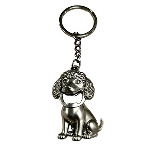 Porte-clés ouvre-bouteille en alliage de zinc personnalisé, motif chien de dessin animé 3D, pendentif métallique, chaîne, plaque d'identification pour chien - Product Image 6