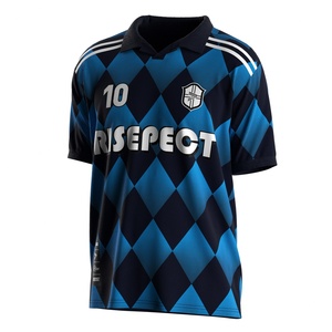 Haut de football ajustable avec col polo à bouton unique, zones anti-humidité et technologie de séchage rapide, idéal pour les événements de club - Product Image 1