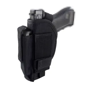 Tactical Belt Holster with Mag Pouch Light or Laser Attachment Universal Outside The Waistband Holster Black