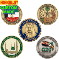 Pièces commémoratives personnalisées en métal moulé, design du Sommet G20 d'Arabie Saoudite, jetons cadeaux d'anniversaire d'entreprise