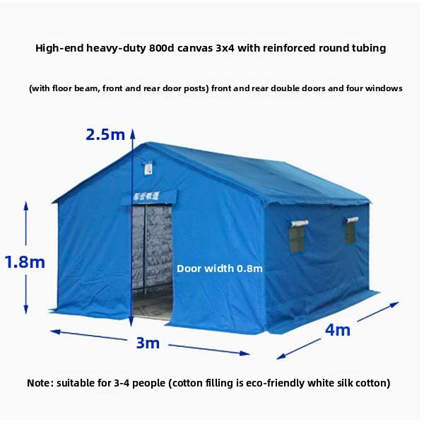 Premium Round Pipe Floor Beam - Thick 800D Canvas (High-End)