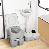 Ensemble d'évier portable avec toilettes portables 20L