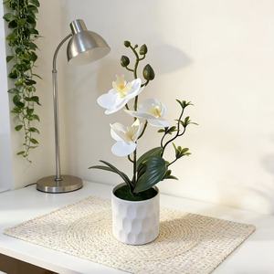 Plante artificielle d'orchidée Phalaenopsis, 26 cm de haut, décoration de bureau pour salon et bureau - Product Image 4