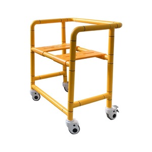 Tabouret de douche avec roulettes, siège de toilette mobile, barre d'appui pour salle de bain, taille standard - Product Image 3