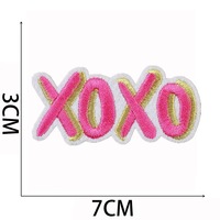Patch brodé thermocollant écologique pour vêtements, sacs et vestes, motif fille mignonne, rose, fraise et paillettes
