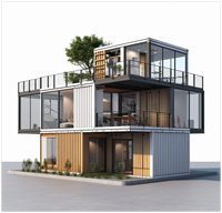 Casas de jardín de hadas prefabricadas SIPs, cabañas de estructura de acero ligera de bajo costo, casa contenedor prefabricada, diseño de casa