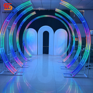 Metal Arch Backdrop Set Outdoor <strong>Stage</strong> <strong>Props</strong> LED Tunnel for Event Decoration - Product Image 1