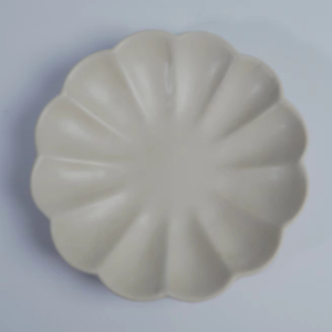 Plat de service artistique en céramique irrégulière, fait main, avec glaçure réactive, pour Tonkatsu, Tempura, Dumpling, Katsu, style Japandi - Product Image 1