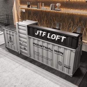 Jotefang, Mostrador de barra de Metal de estilo Industrial personalizado, muebles de recepción para tienda de té de la leche/Cafetería Restaurante hecho a mano - Product Image 2