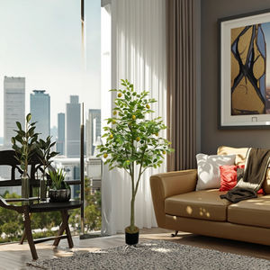 <span class=keywords><strong>Limonero</strong></span> artificial <span class=keywords><strong>gigante</strong></span> de 180cm-Planta frutal artificial Premium para sala de estar interior Grand Decor - Product Image 4