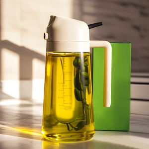 <span class=keywords><strong>Vaporisateur</strong></span> d'olive de 2 pouces multifonctionnel de <span class=keywords><strong>cuisine</strong></span> Distributeur de brouillard de récipient de vinaigre de 450ml pour la cuisson Bouteille d'<span class=keywords><strong>huile</strong></span> de pulvérisateur de verre - Product Image 2