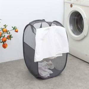 Inexpensive Collapsible <b>Storage</b> and Easy to Open Mesh <b>Bags</b> Pop up <b>Laundry</b> Baskets With Durable Handles - Product Image 4