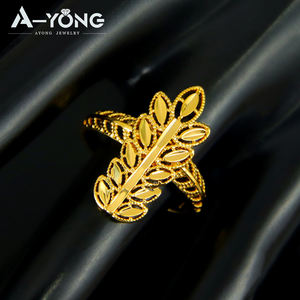 Nuovi arrivi Dubai accessori da sposa Set di gioielli da sposa elegante collana a forma di foglia d'oro <span class=keywords><strong>21k</strong></span> Set 4 pz per donna - Product Image 5